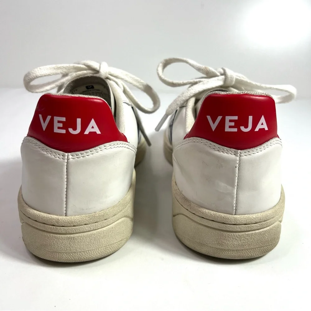 Veja V-10 Leather Sneakers Size 39 US 8 - Picture 6 of 14